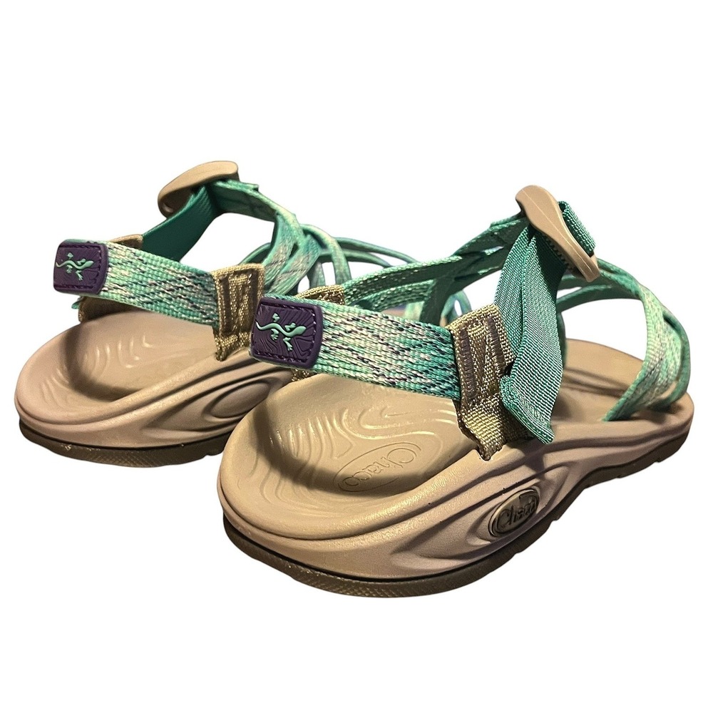 Chaco Z/Cloud X2 Womens 8 Teal Aqua Strappy Toe Loop Hiking Sandals J106622 - Picture 6 of 16